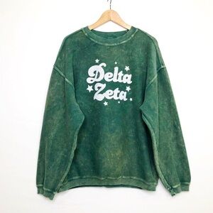 Corded Crew Yesterdays sportswear, green corduroy sweatshirt